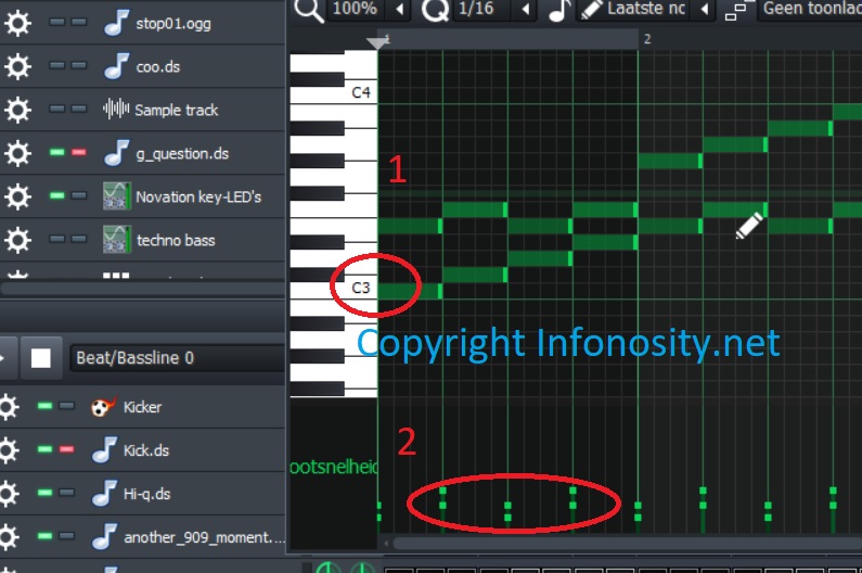 set which LED and which color you want on the novation launchkey